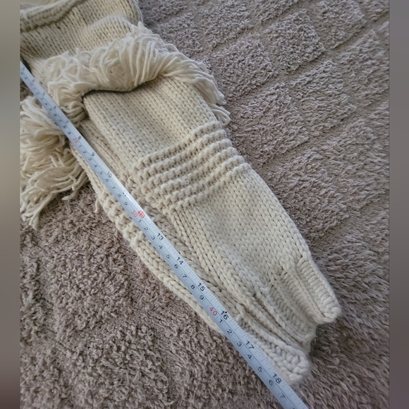 12th Tribe Sunny Fringe Cardigan | Beige | Size M - Picture 8 of 8